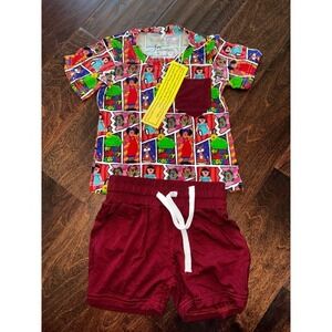 Little Munchkin Big Comfy Couch bamboo pocket tee set 2T NWT